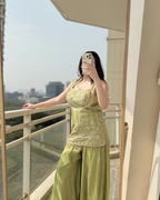 Three Piece Sharara Set with Dupatta