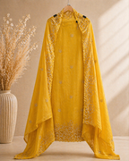 Signature Floral Embroidered Shimmer Suit Set