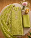 Zarish Brocade Silk Unstitched Suit Set