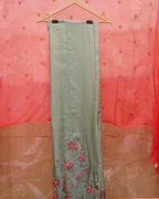 Gulnaar Thread Embroidered Shimmer Unstitched Suit Set