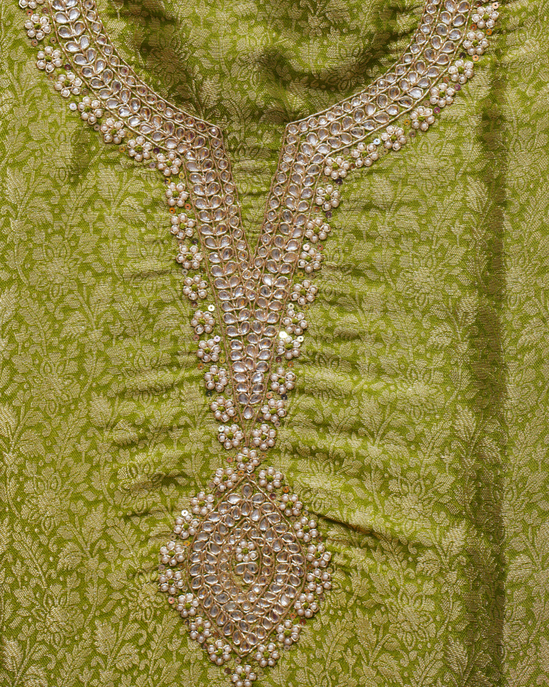 Zarish Brocade Silk Unstitched Suit Set