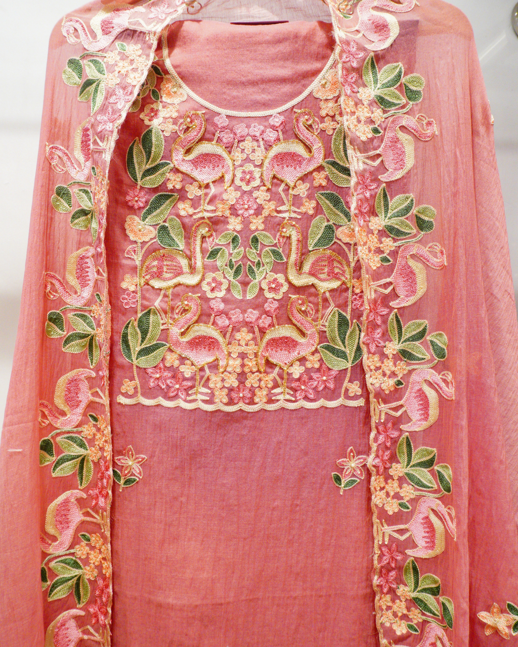Flamingo Bloom Mal Chanderi