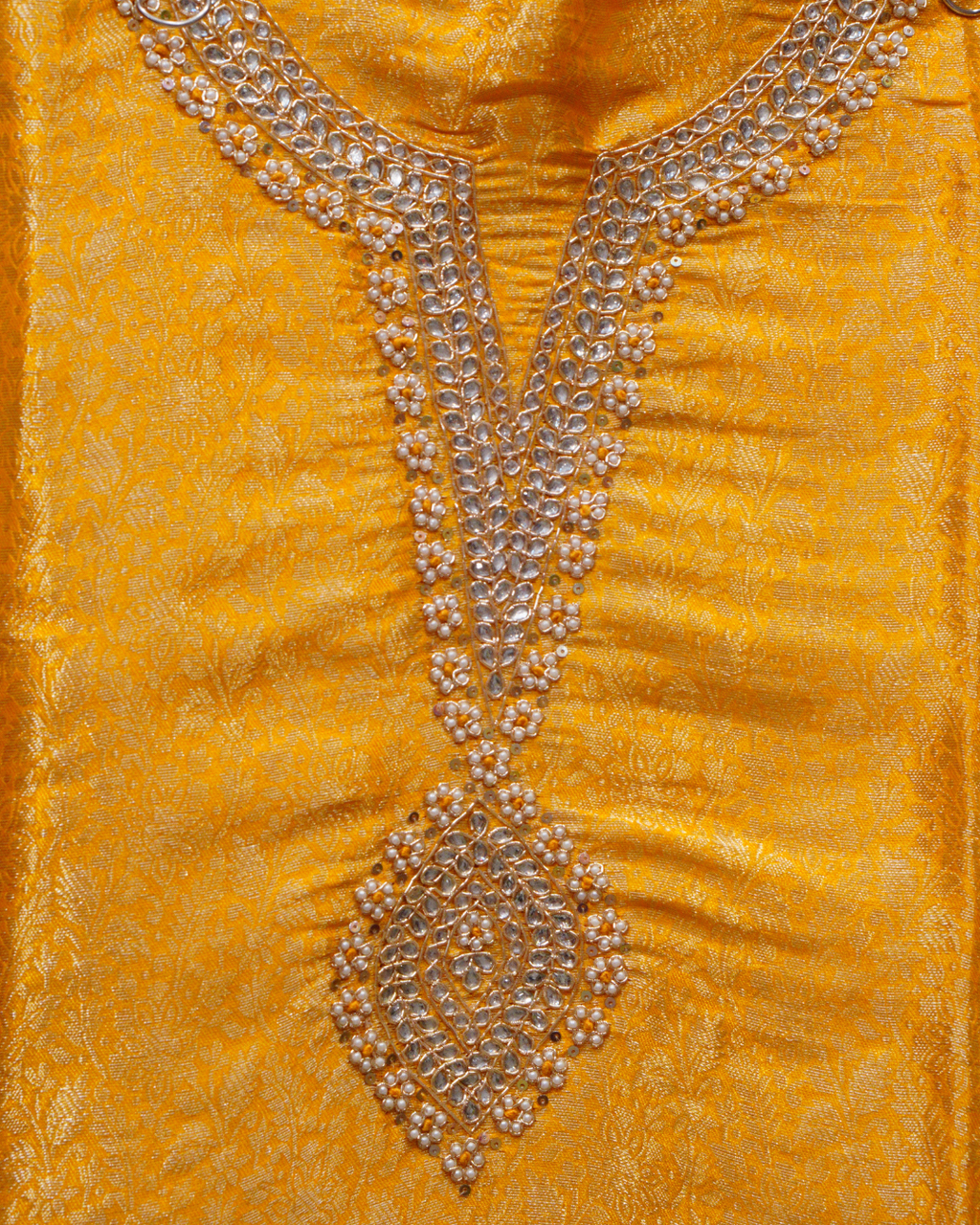 Zarish Brocade Silk Unstitched Suit Set