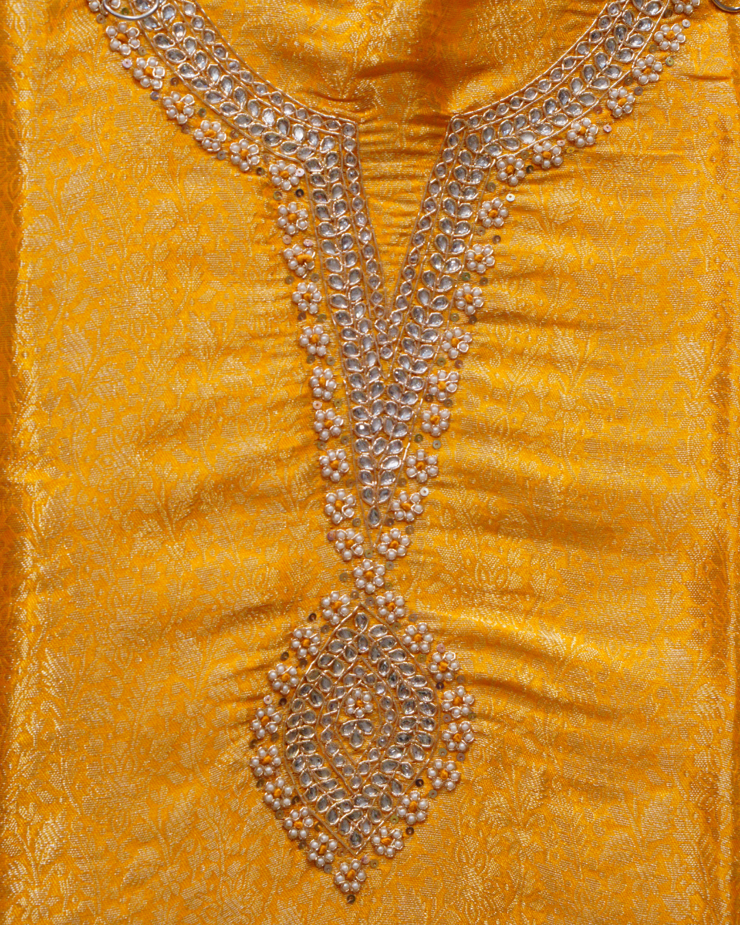 Zarish Brocade Silk Unstitched Suit Set