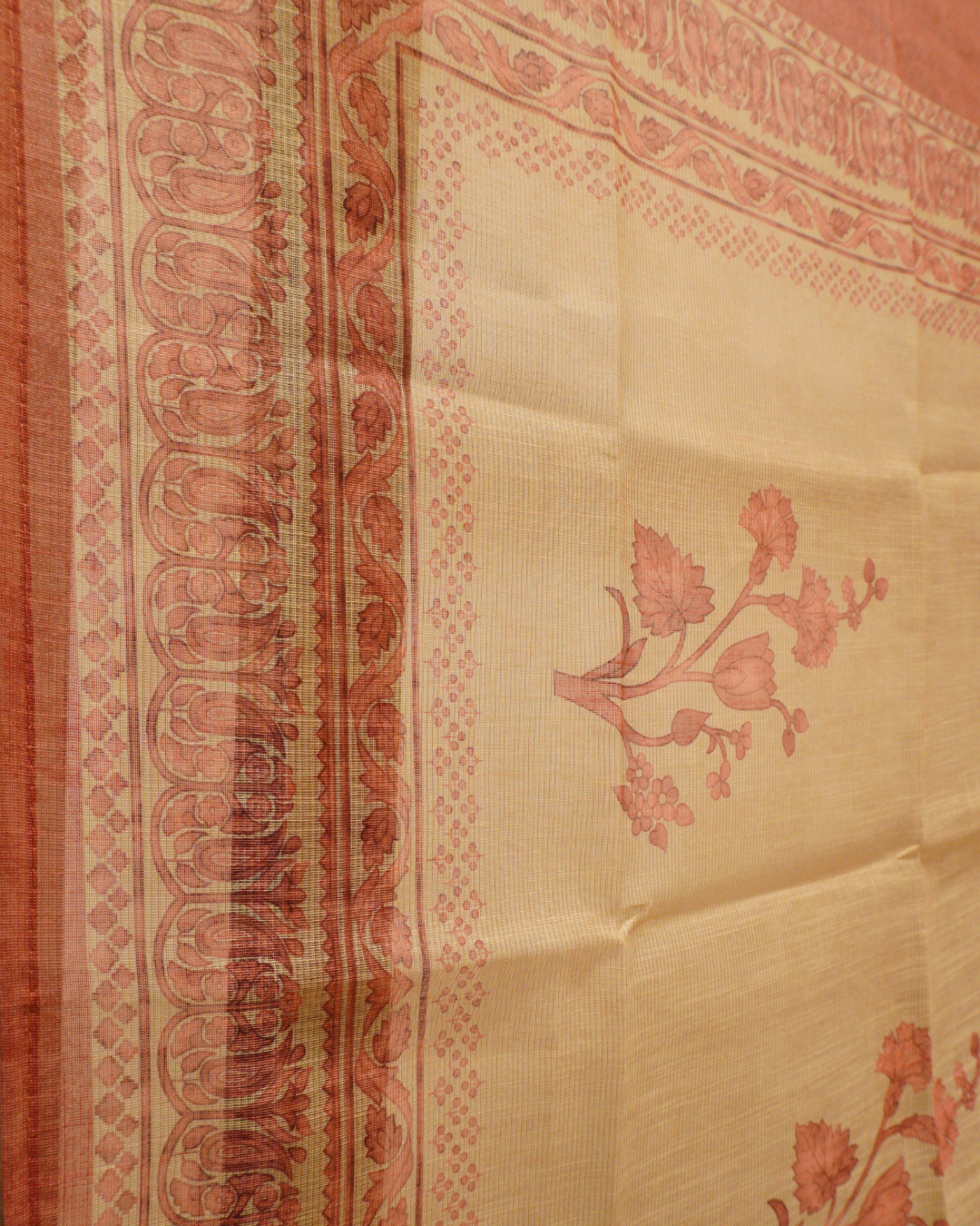 Floral Chanderi Unstitched Suit Set with Dupatta