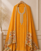 Thread Work Modal Silk Unstitched Suit Set