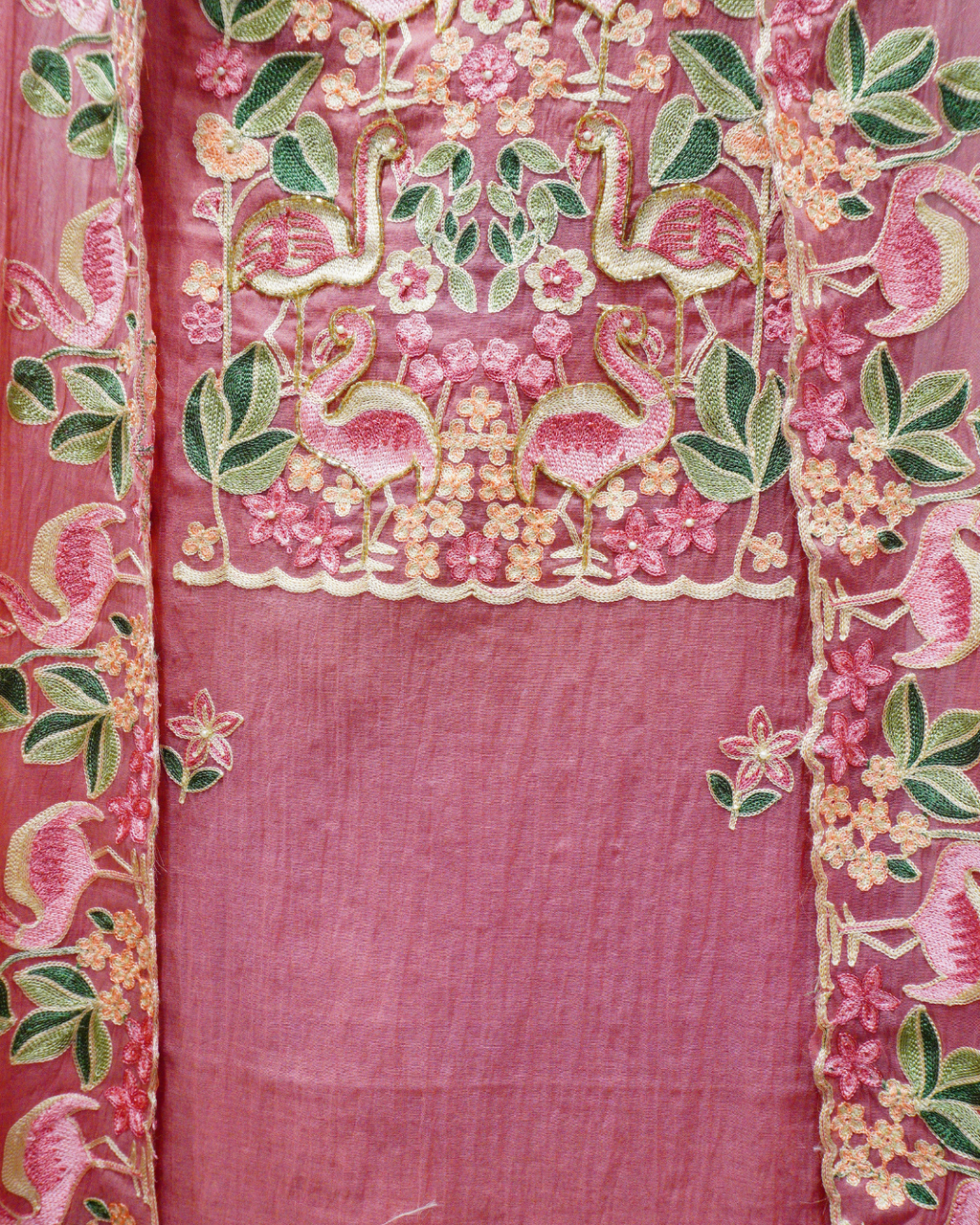 Flamingo Bloom Mal Chanderi
