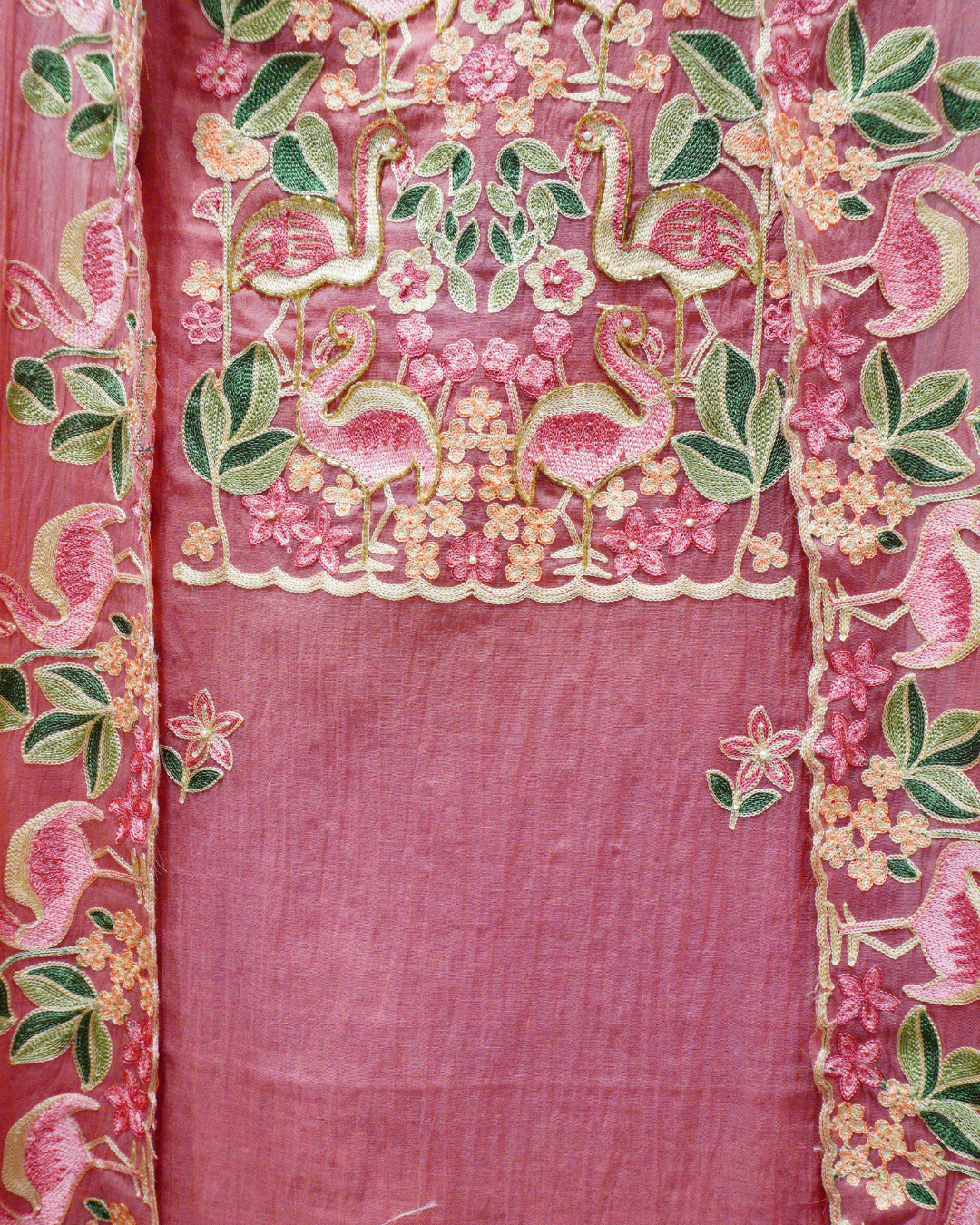 Flamingo Bloom Mal Chanderi