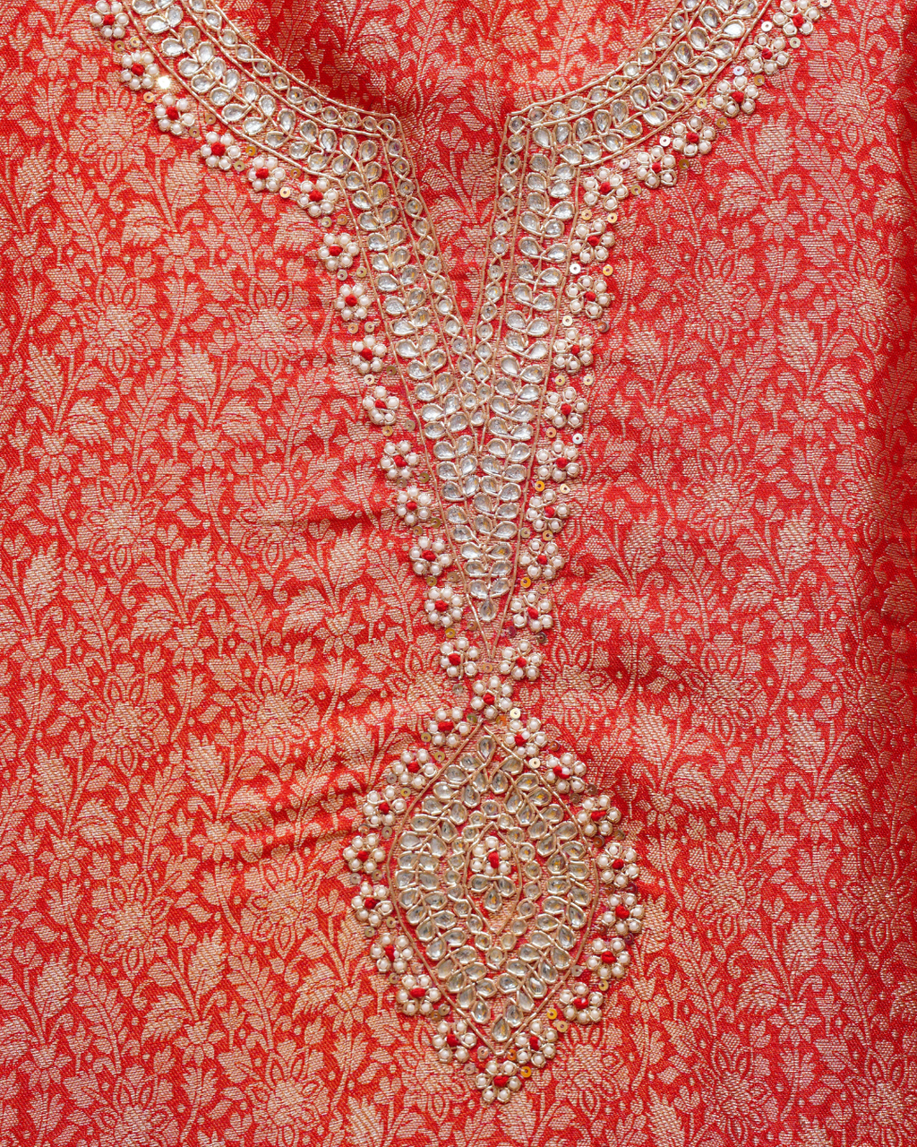 Zarish Brocade Silk Unstitched Suit Set