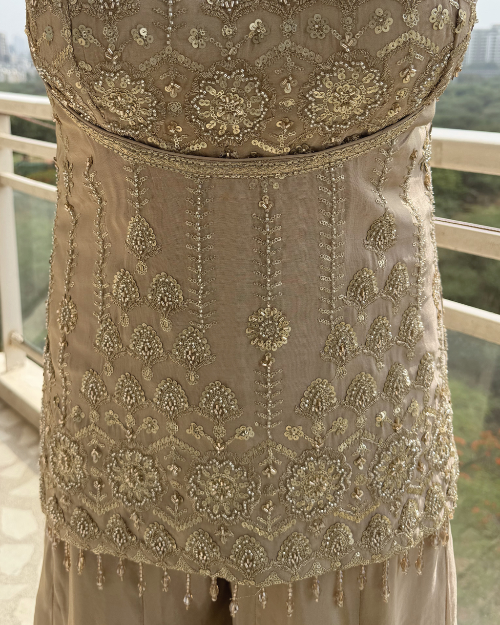 Three Piece Sharara Set with Dupatta