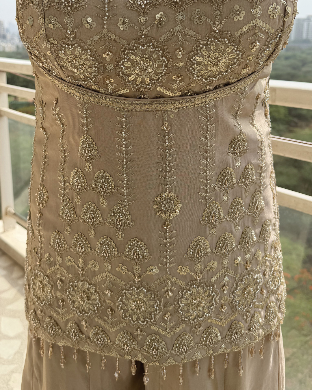 Three Piece Sharara Set with Dupatta