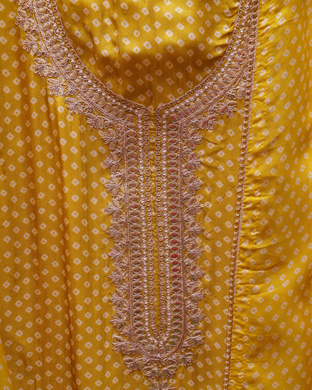 Thread Work Modal Silk Unstitched Suit Set