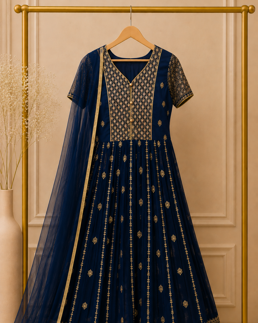 Regal Night Zari Anarkali