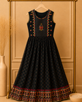 Noorika Black Floral Embroidered Naira Suit