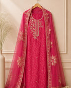 Riwaayat Soft Organza Unstitched Suit Set