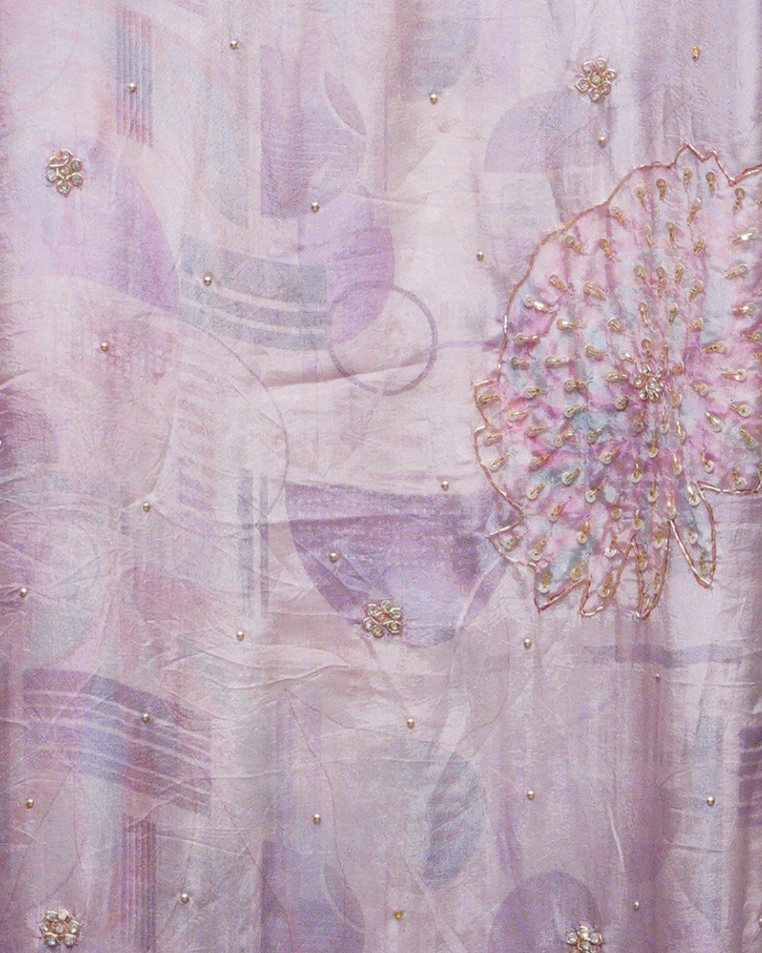 Aab-e-Noor Dupion Silk Unstitched Suit Set