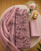 Sitara Shimmer Linen Unstitched Suit Set