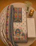 Elara Shimmer Linen Unstitched Suit Set
