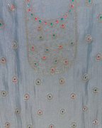 Stone Work Unstitched Suit on Simmer Fabric