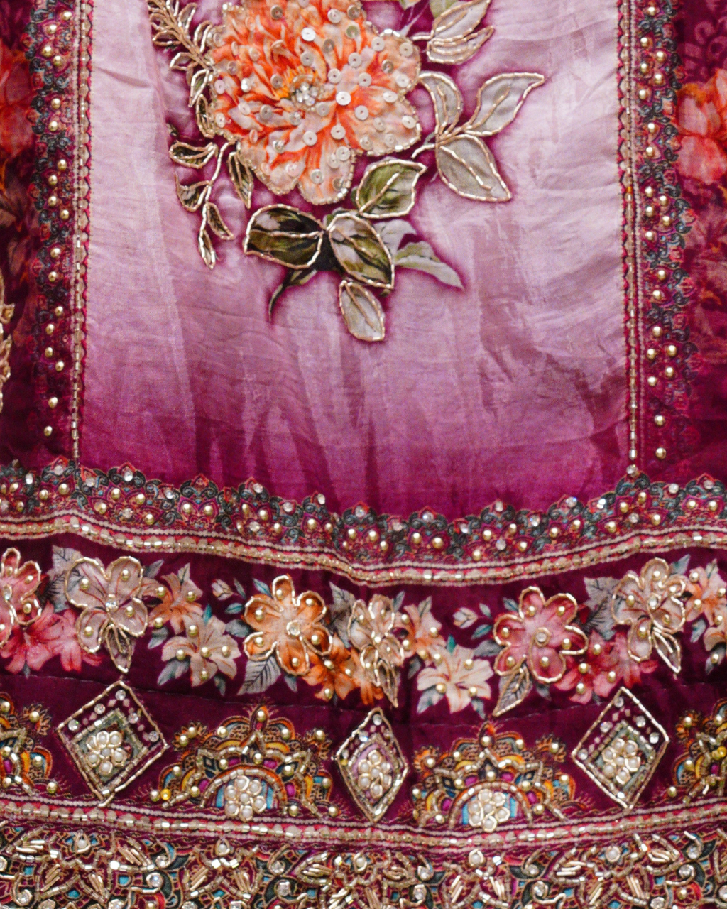 Firdaus Dupion Silk Unstitched Suit Set