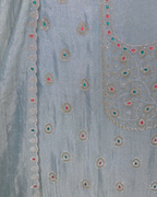 Stone Work Unstitched Suit on Simmer Fabric