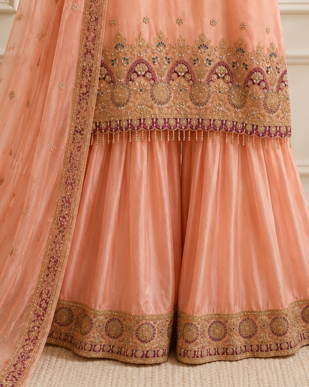 Blush Zari Sharara Suit Set
