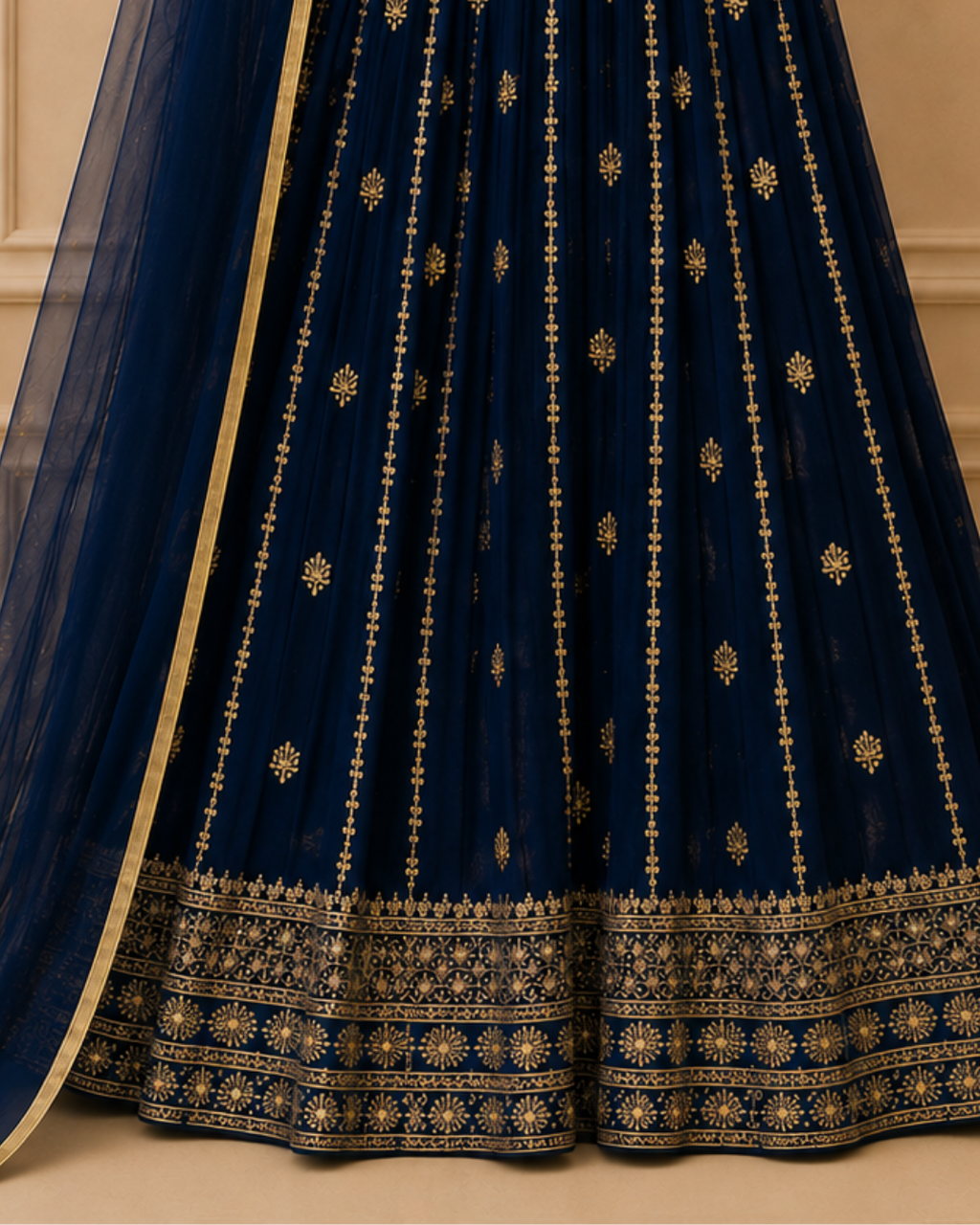 Regal Night Zari Anarkali