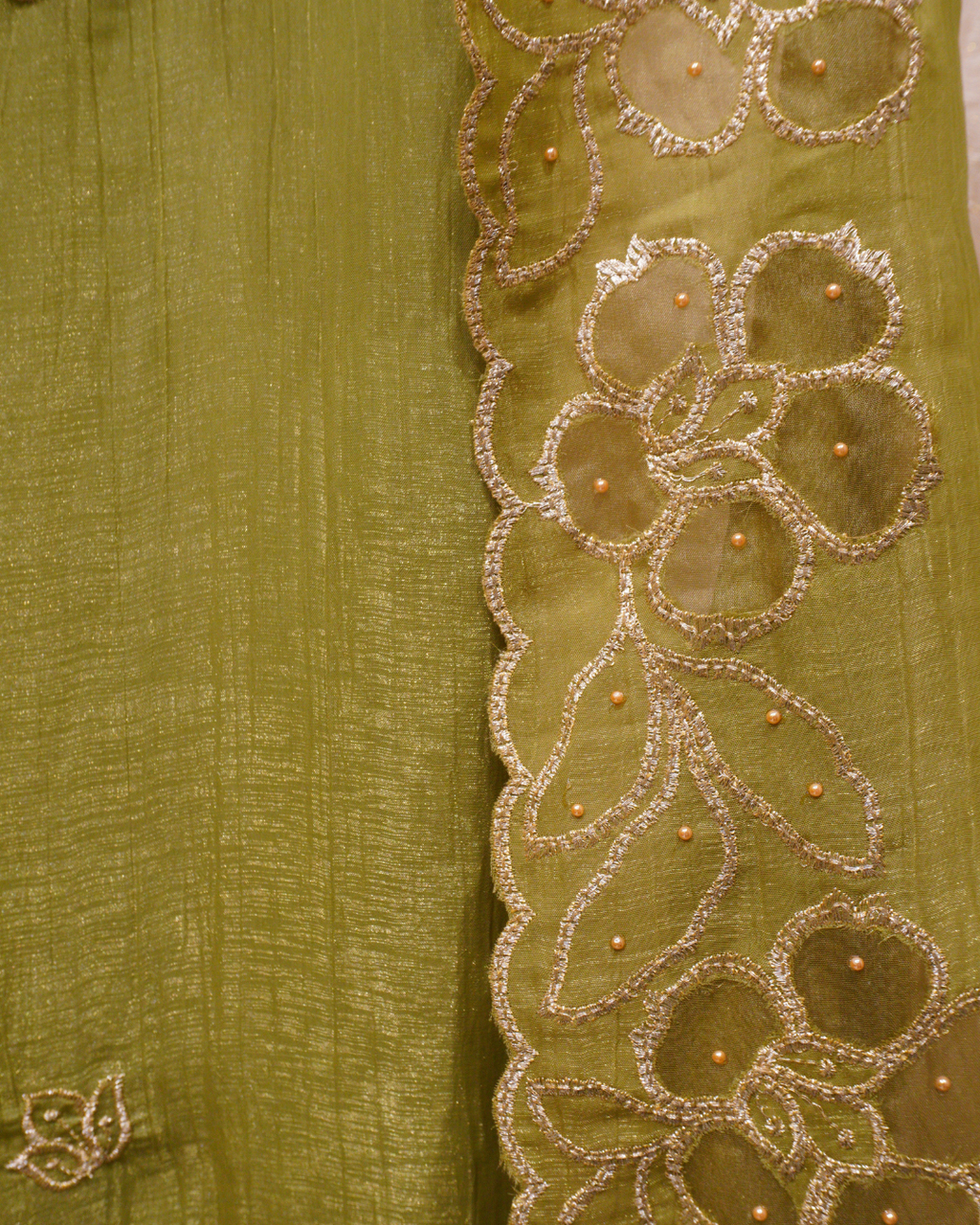 Signature Floral Embroidered Shimmer Suit Set