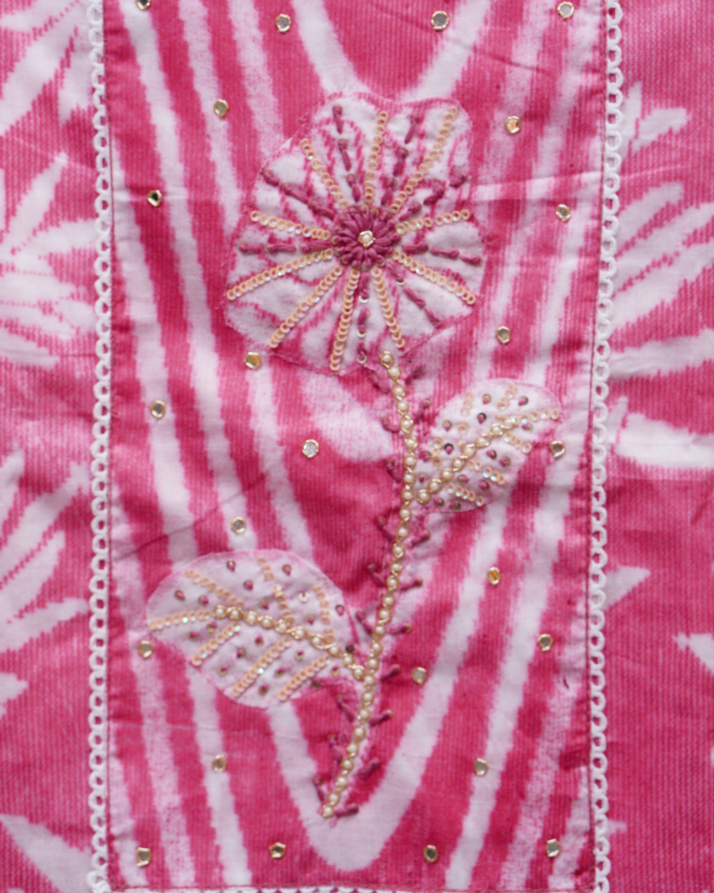Whispering Leaves Unstitched Cotton Suit Set
