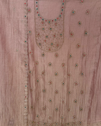 Stone Work Unstitched Suit on Simmer Fabric
