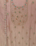 Stone Work Unstitched Suit on Simmer Fabric