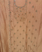 Stone Work Unstitched Suit on Simmer Fabric