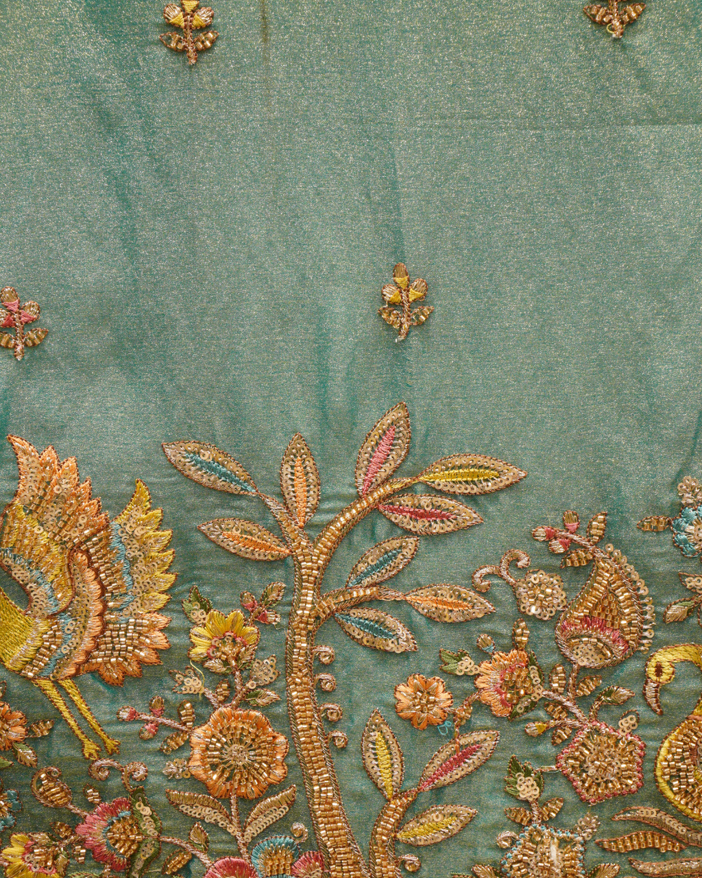 Elegant Hand Embroidered Shimmer Sharara Set
