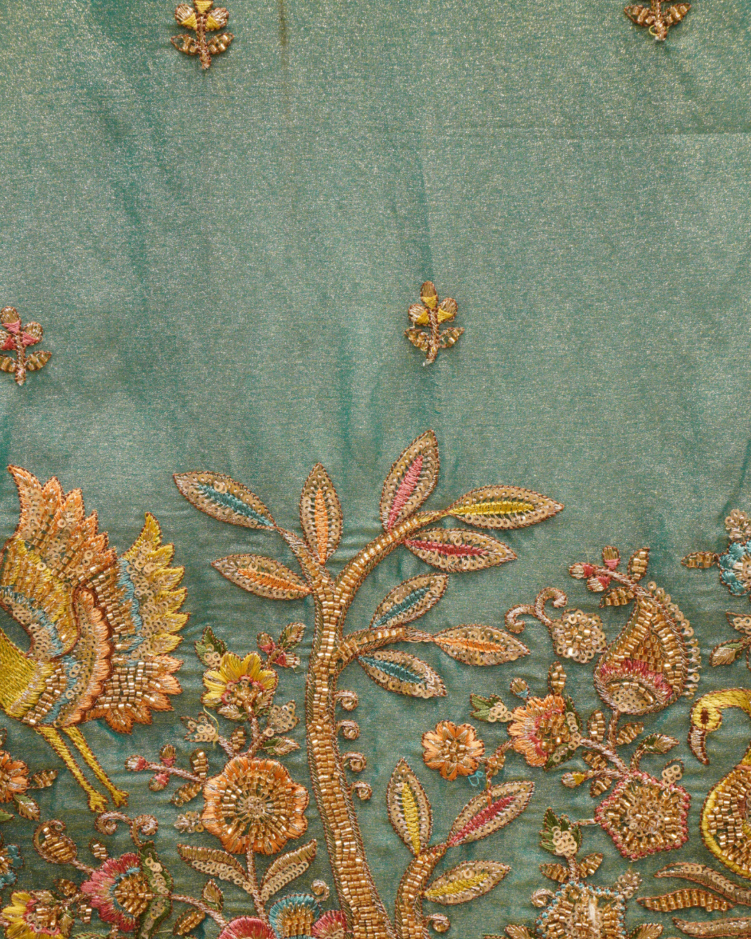 Elegant Hand Embroidered Shimmer Sharara Set