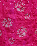 Gulnaar Bandhej Mul Chanderi Unstitched Suit Set