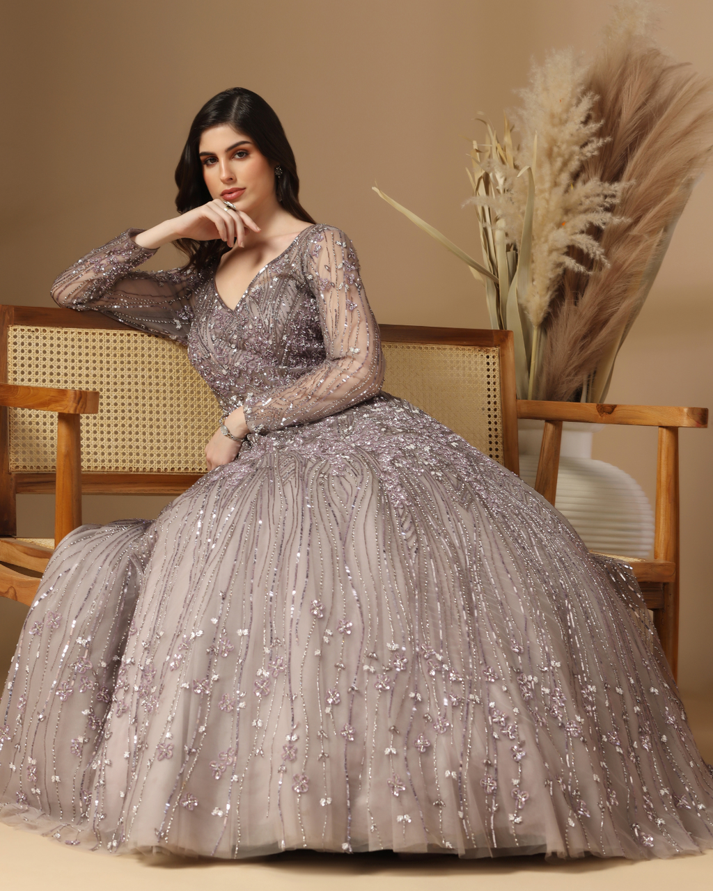Moonstone Shimmer Gown