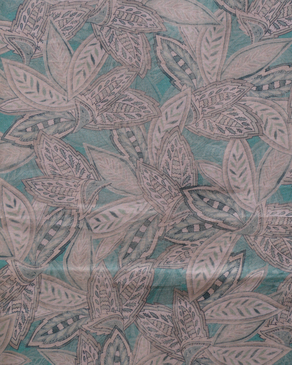 Aqua Floral Cotton Printed Suit Set with Dupatta