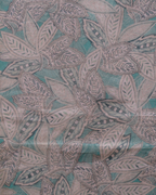 Aqua Floral Cotton Printed Suit Set with Dupatta