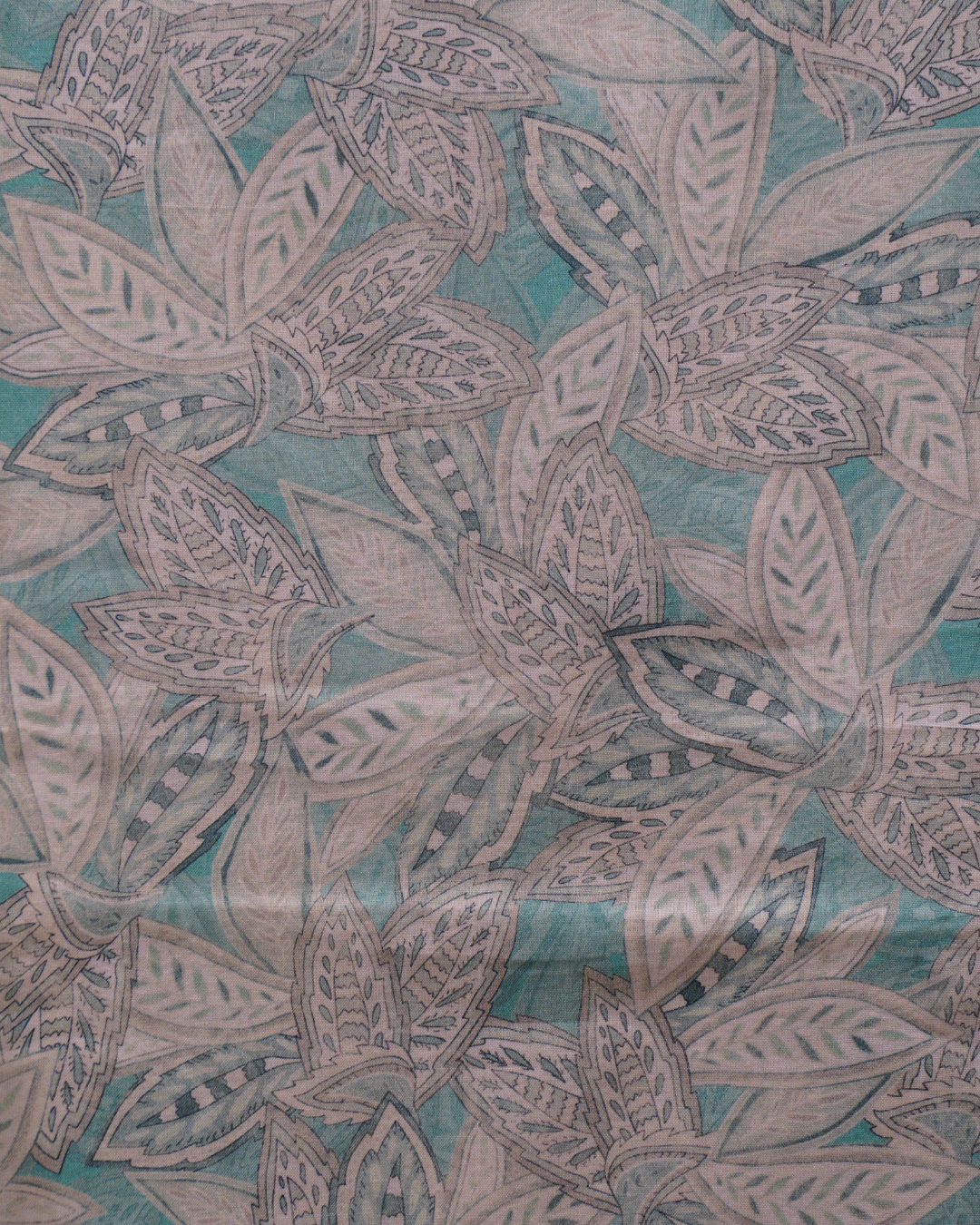 Aqua Floral Cotton Printed Suit Set with Dupatta