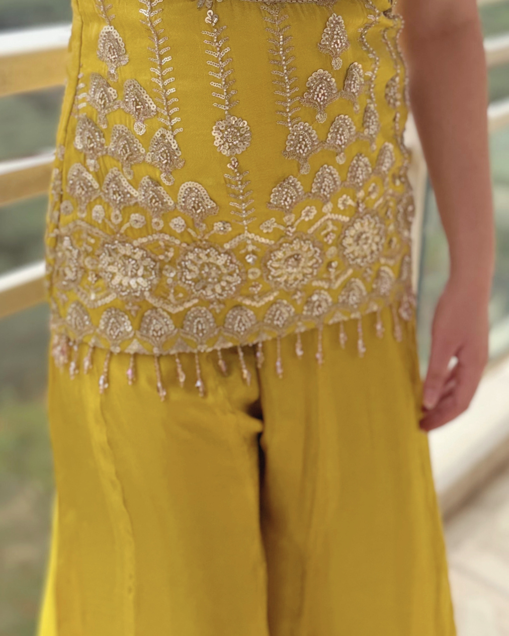 Three Piece Sharara Set with Dupatta
