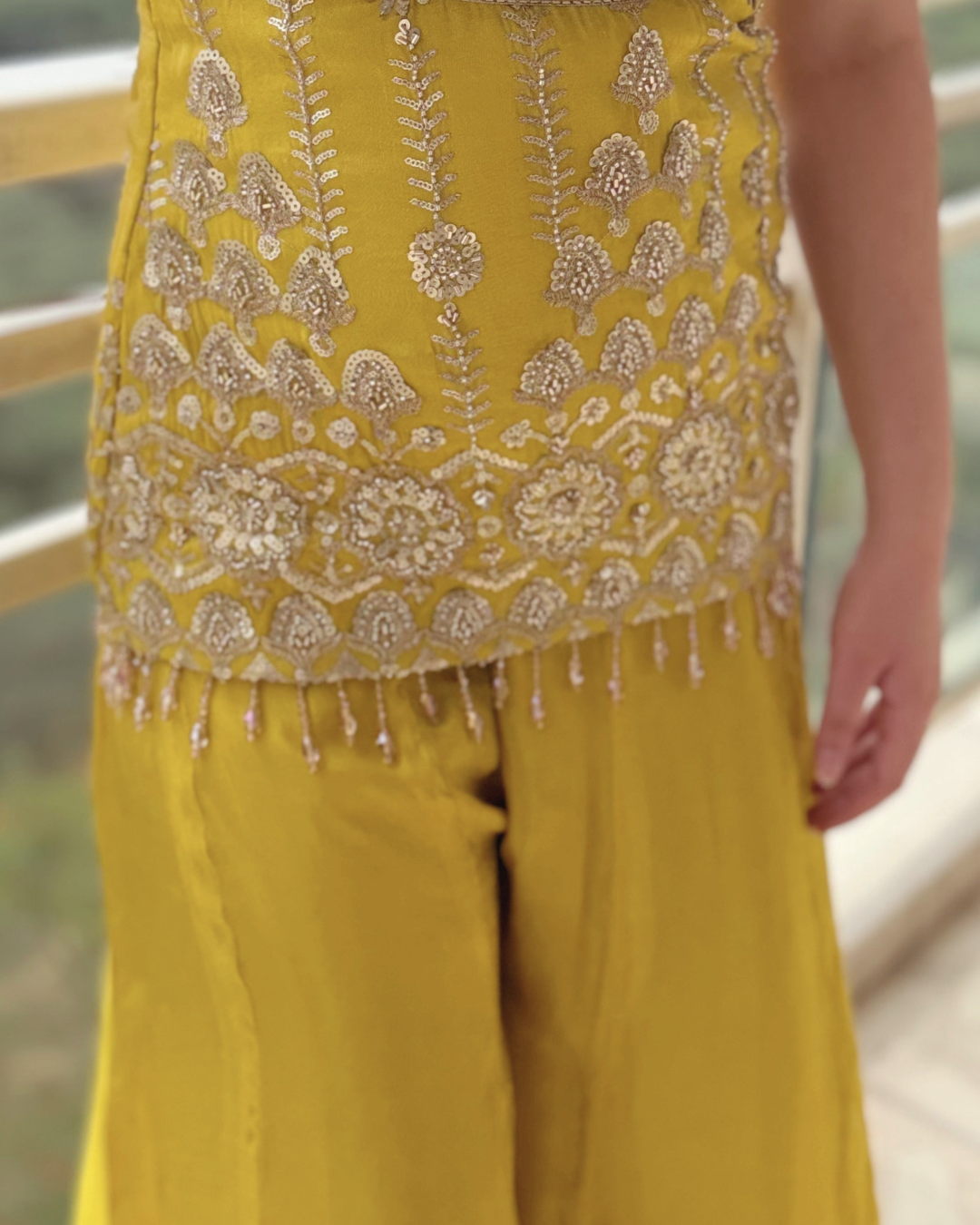 Three Piece Sharara Set with Dupatta