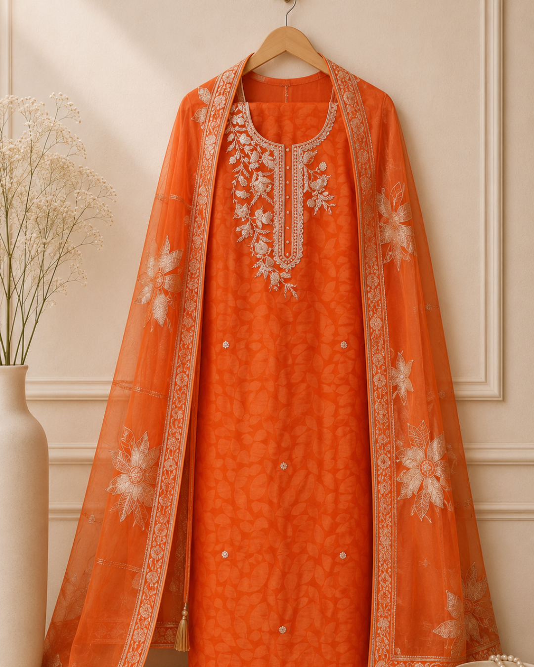 Riwaayat Soft Organza Unstitched Suit Set