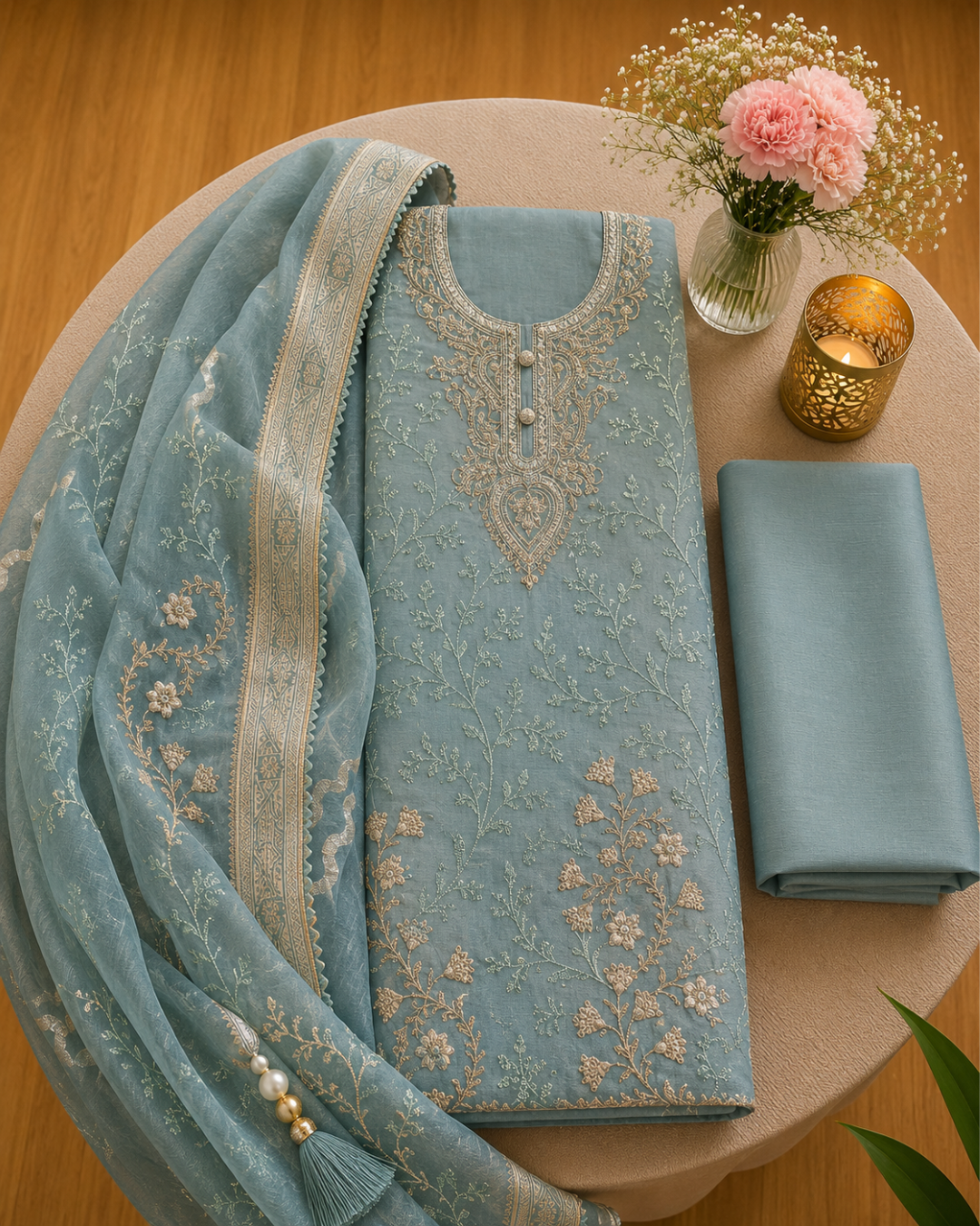 Ruhani Unstitched Suit Set