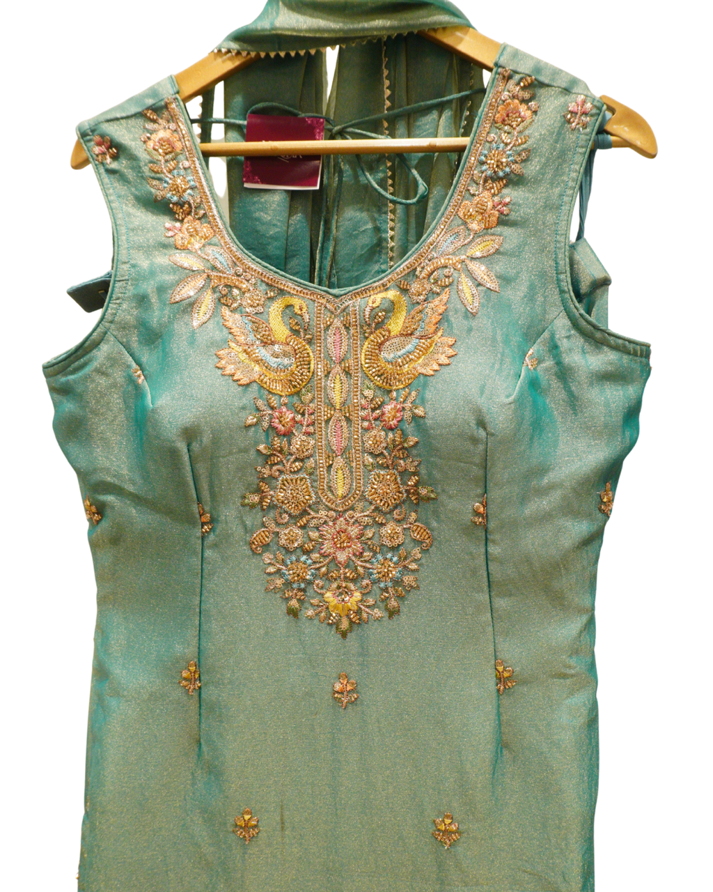 Elegant Hand Embroidered Shimmer Sharara Set