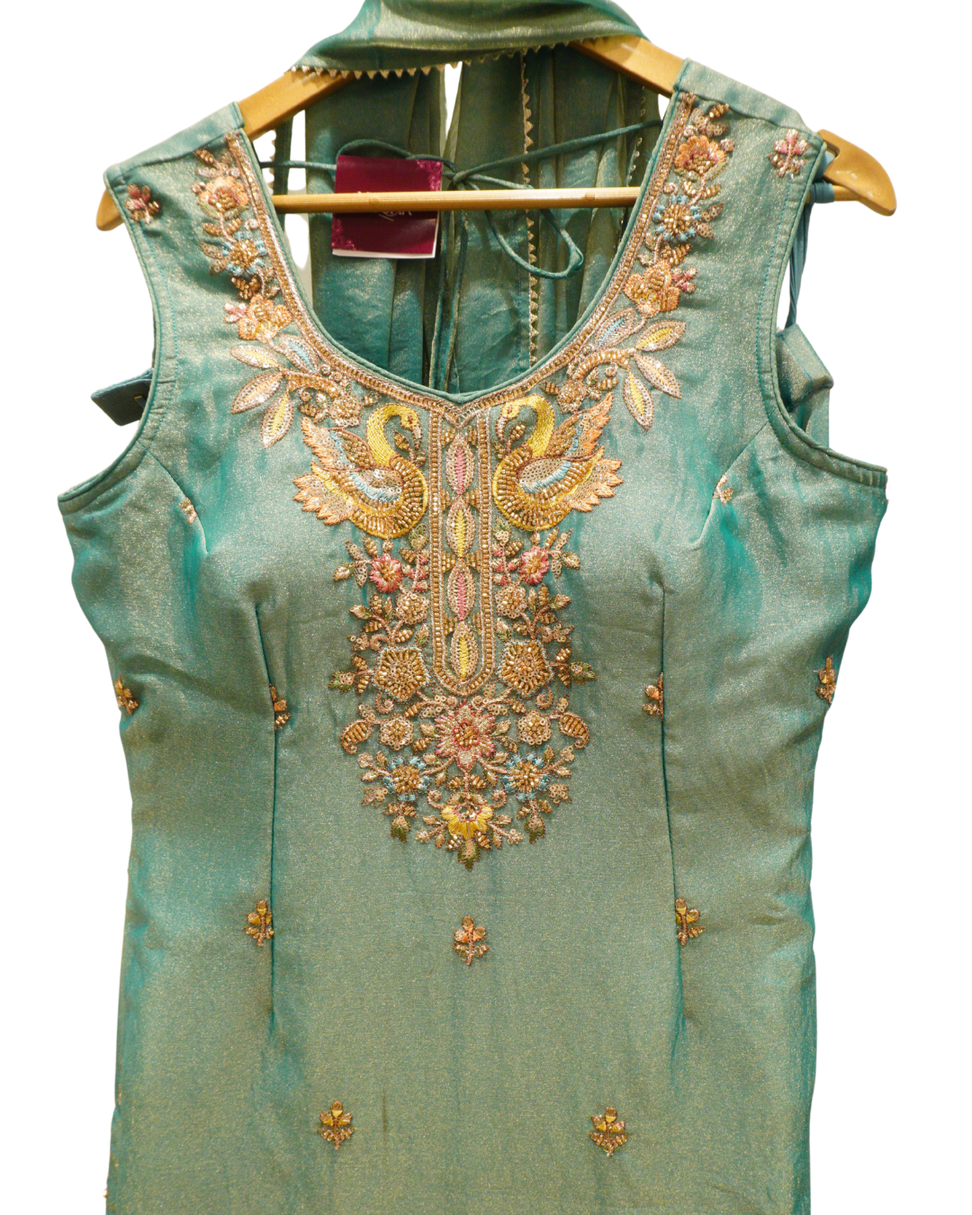 Elegant Hand Embroidered Shimmer Sharara Set