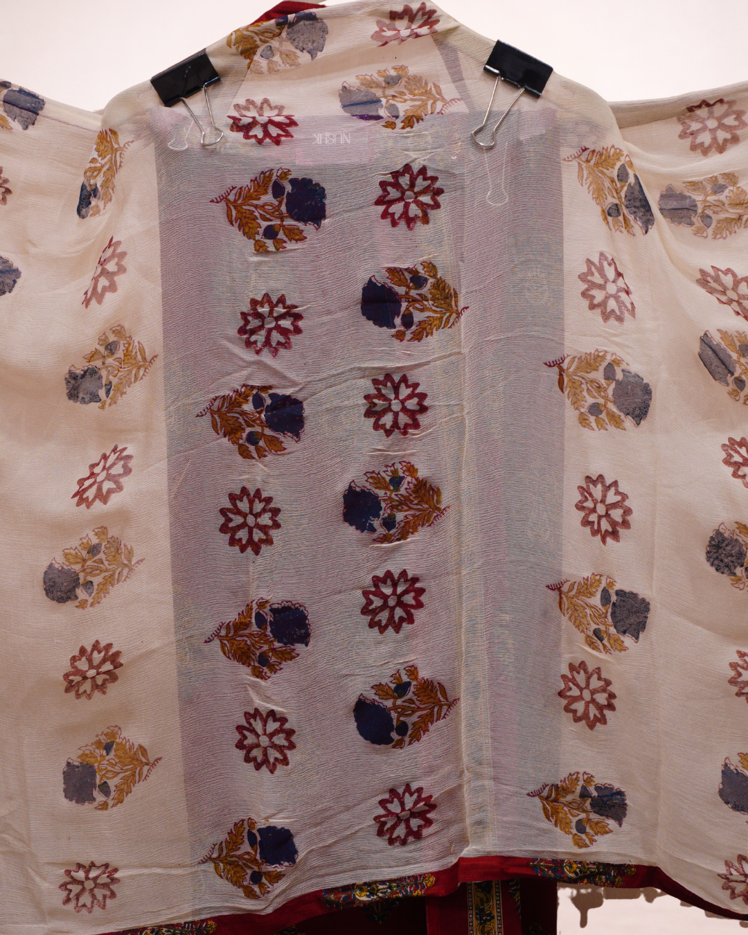 Zariya Cotton Unstitched Suit Set with Georgette Dupatta