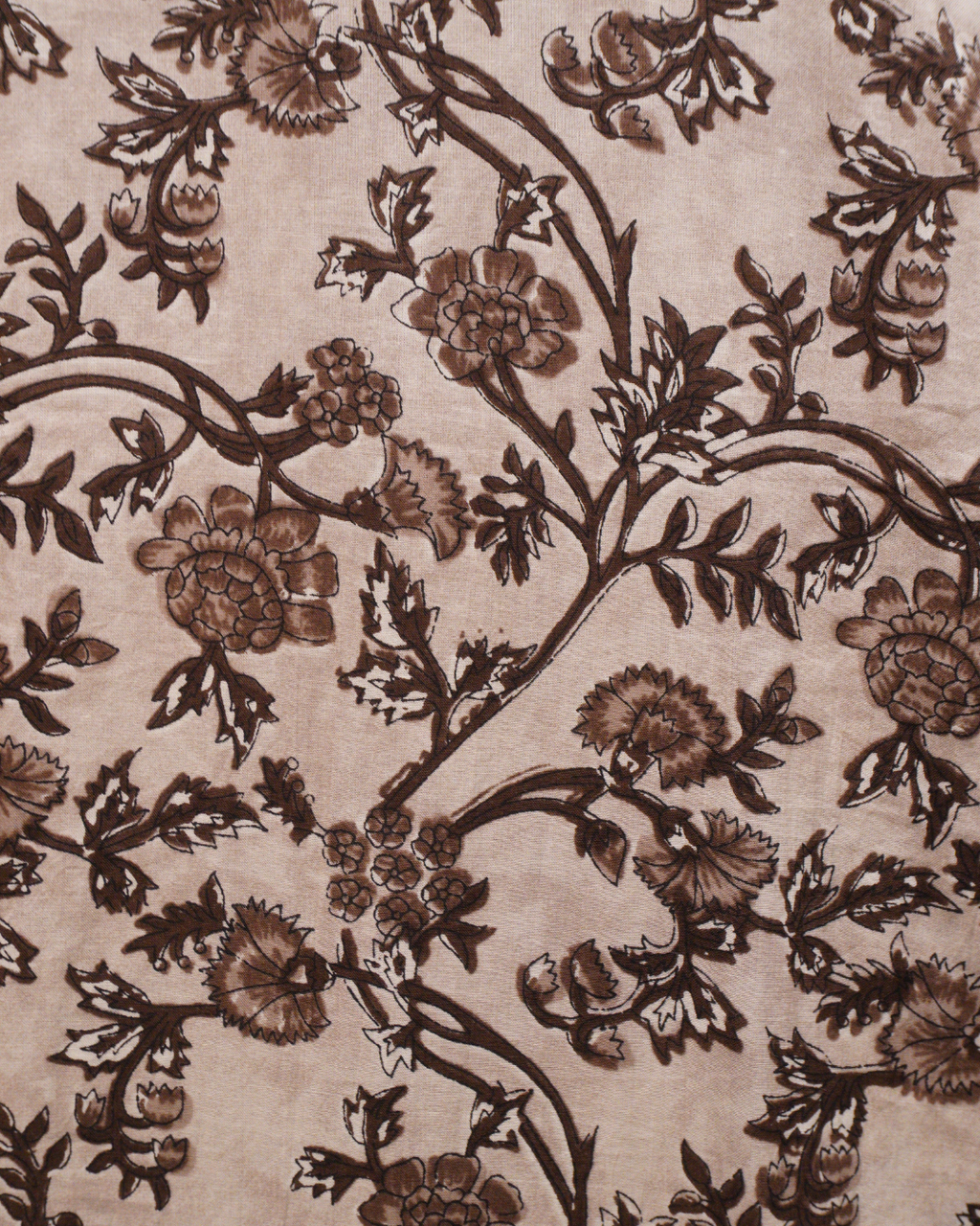 Mocha Floral Unstitched Suit Set
