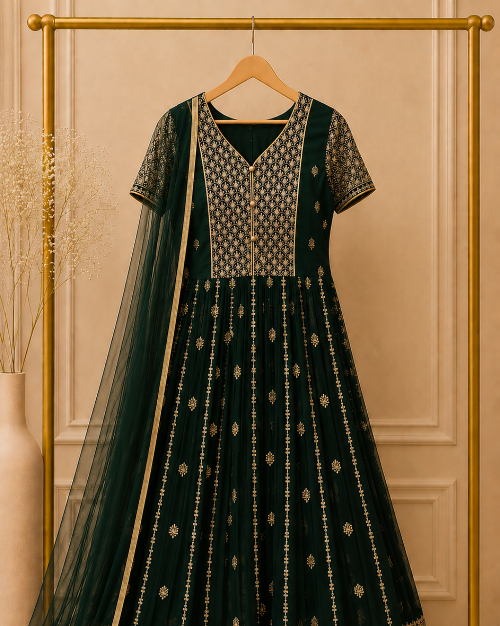 Regal Night Zari Anarkali