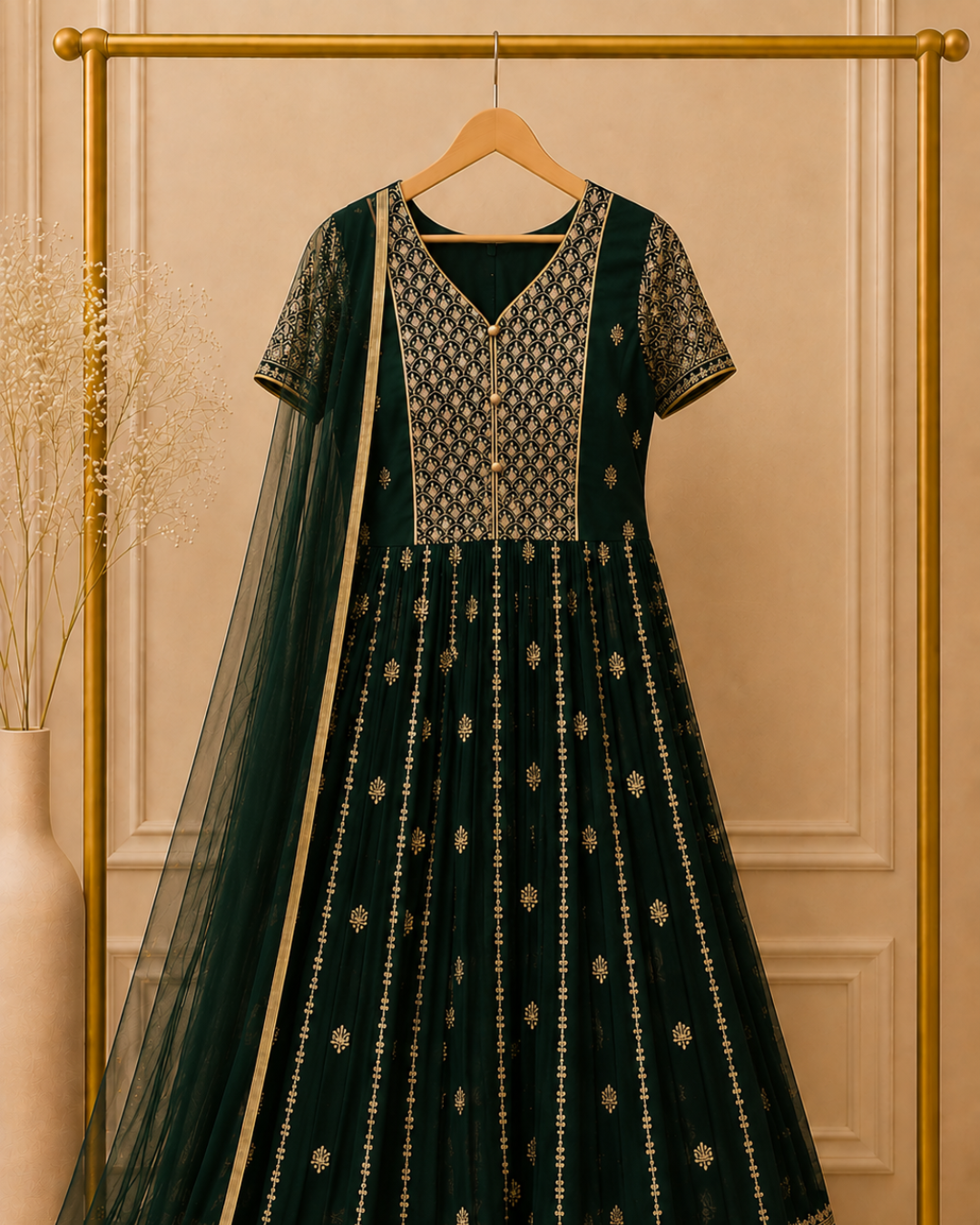 Regal Night Zari Anarkali