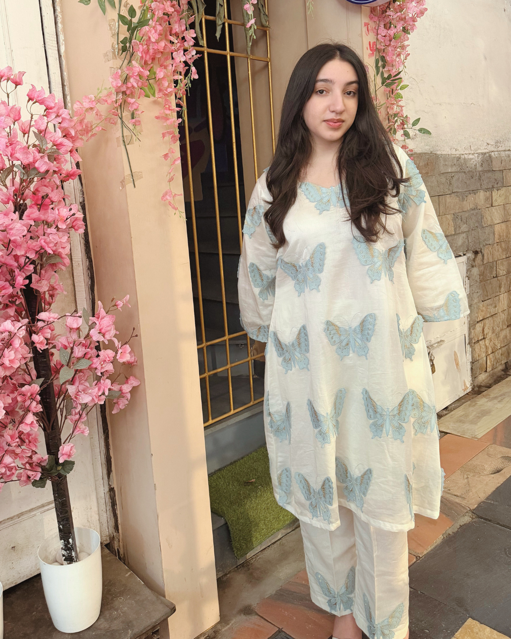 Blue Papillon Cord Set